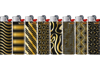 B.50 briquets BIC J26 GOLD GRAPH