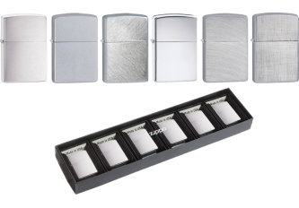 Lot 6 briquets ZIPPO SUPER BASIQUE