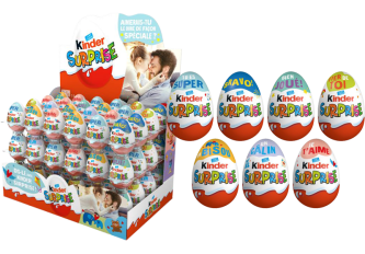 Présentoir 72 oeufs KINDER MESSAGE