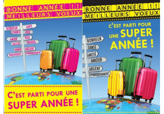 Carnet Bonne Année VALISE