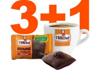 Lot promotionnel brownies ST MICHEL 3+1