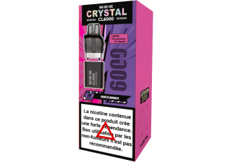 Lot 5 recharges CRYSTAL CL 6000 Fruits rouges 20mg