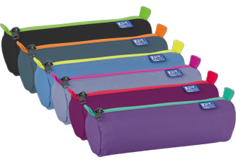 Trousse ronde zip couleur