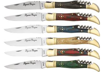 Présentoir 6 couteaux 12cm tire bouchon