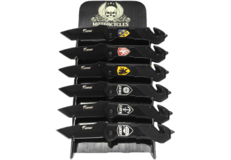 Présentoir 6 couteaux 12cm alu LOGO