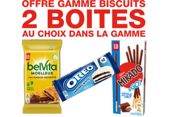 Offre gamme biscuits pockets 2 boites au choix