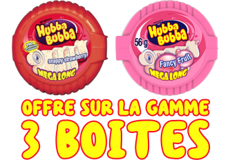 Offre gamme HUBBA BUBBA 3 boites au choix