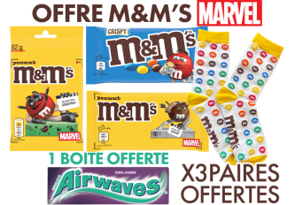 Offre M&M'S MARVEL 2 boites au choix