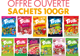 Offre ouverte gamme sachets 100gr TROLLI