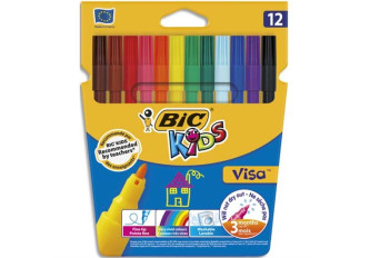Pochette de 12 feutres de coloriage VISA BIC
