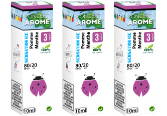 3xFL 80/20 ICE POMME 03MG