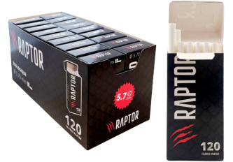 B.20 étuis 120 flitres sticks 5,7mm RAPTOR