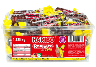 Tubo HARIBO 45 Roulettes cola