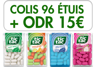 Colis 96 étuis TIC TAC + ODR 15€