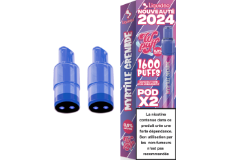 Lot 10 B.2 pods WPUFF 2.0 GRENADE MYRTILLE 9mg